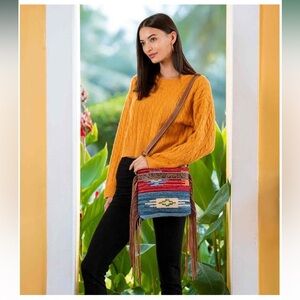 Myra Bag Sunset Multicolor Fringe Crossbody